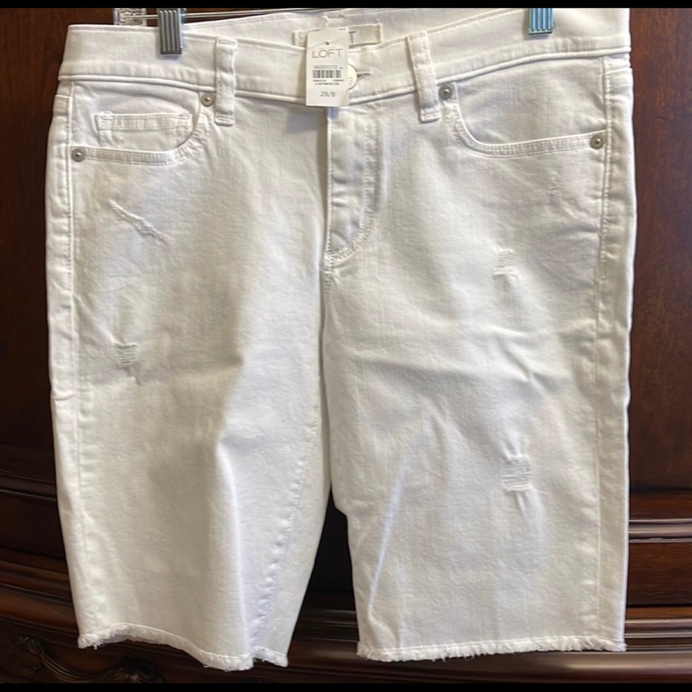 NWT Loft Distressed Jean Shorts